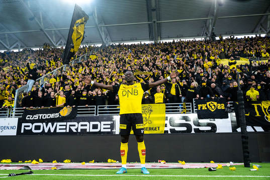 Akor Adams of Lillestrøm celebrates