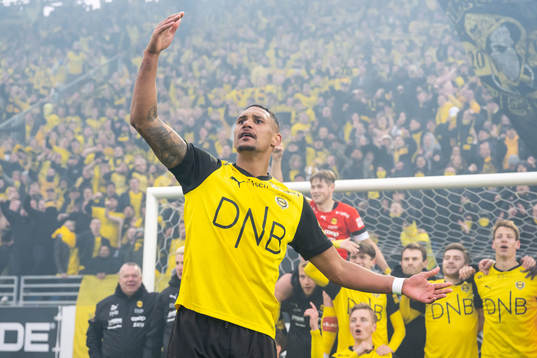 Ruben Gabrielsen of Lillestrøm celebrates