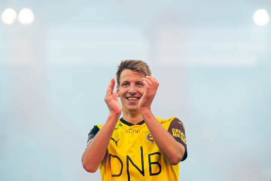 Thomas Lehne Olsen of Lillestrøm celebrates