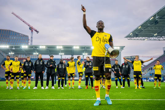 Akor Adams of Lillestrøm celebrates