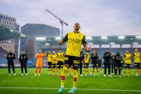 Ruben Gabrielsen of Lillestrøm celebrates