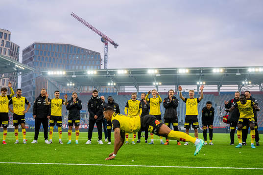 Ruben Gabrielsen of Lillestrøm celebrates