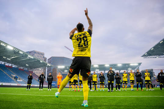 Ruben Gabrielsen of Lillestrøm celebrates
