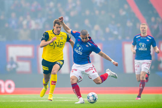 Thomas Lehne Olsen of Lillestrøm and Mohamed Ofkir of