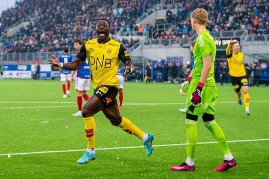 Akor Adams of Lillestrøm celebrates