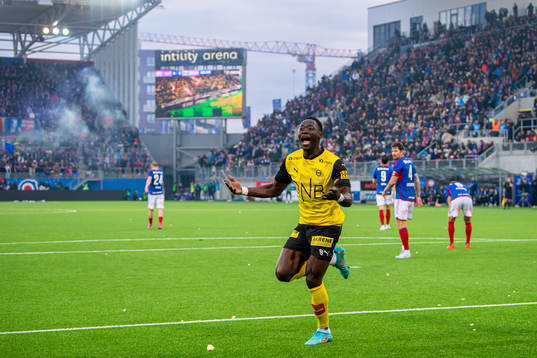 Akor Adams of Lillestrøm celebrates