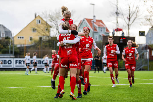 Marthine Østenstad of Brann celebrates