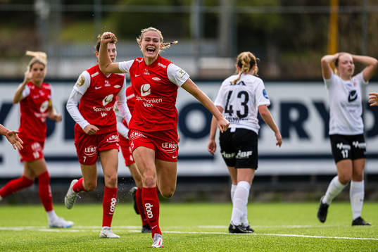 Marthine Østenstad of Brann celebrates