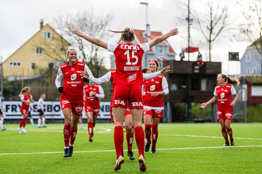 Marthine Østenstad of Brann celebrates