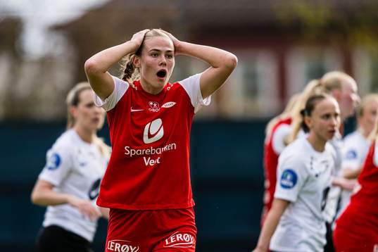 Marthine Østenstad of Brann reacts