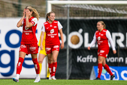 Andrine Stolsmo Hegerberg of Brann looks dejected
