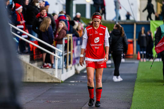 Alyssa Mae Walker of Brann looks dejected