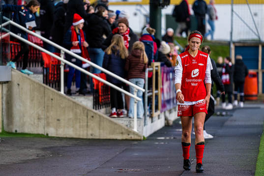 Alyssa Mae Walker of Brann looks dejected the Toppserien