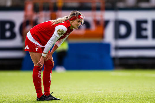 Alyssa Mae Walker of Brann looks dejected