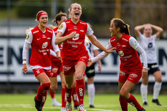 Marthine Østenstad of Brann celebrates