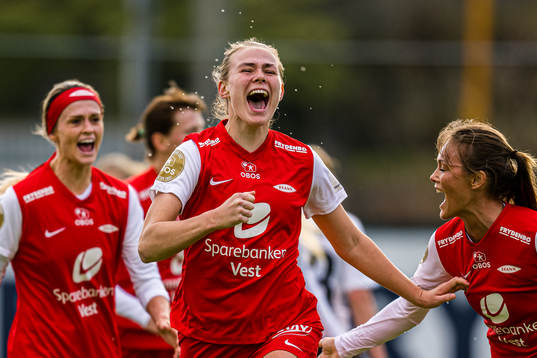 Marthine Østenstad of Brann celebrates