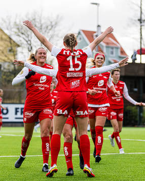 Marthine Østenstad of Brann celebrates