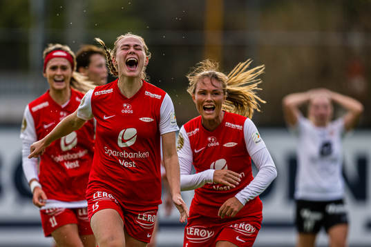 Marthine Østenstad of Brann celebrates