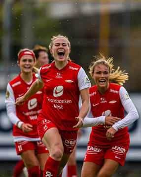 Marthine Østenstad of Brann celebrates