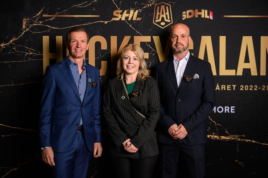 Totte Karström, Emelie Lindström och Peter Johansson,