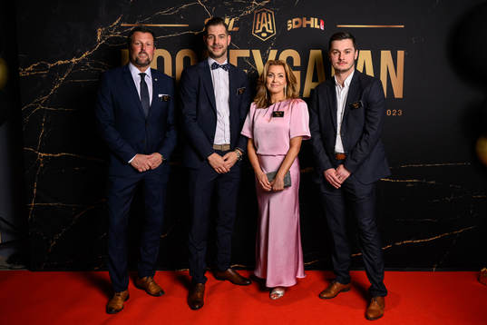Peter Jakobsson, Kimmy Bergvall, Marie Wallander och Edin