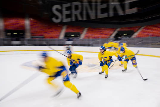 Dennis Everberg of Sweden at a practice session