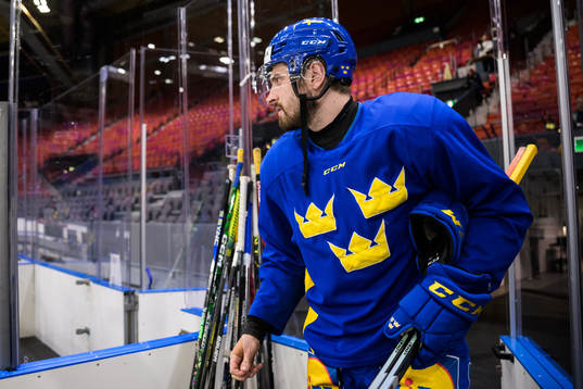 Lukas Bengtsson of Sweden at a practice session