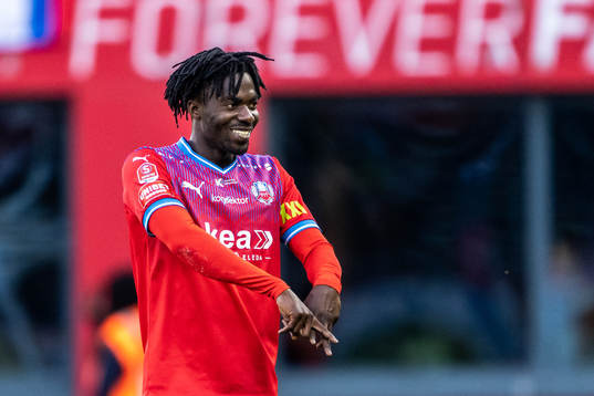 Helsingborgs Benjamin Acquah jublar