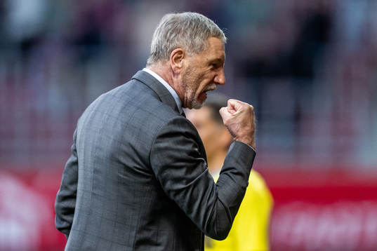 Helsingborgs tränare Stuart Baxter jublar