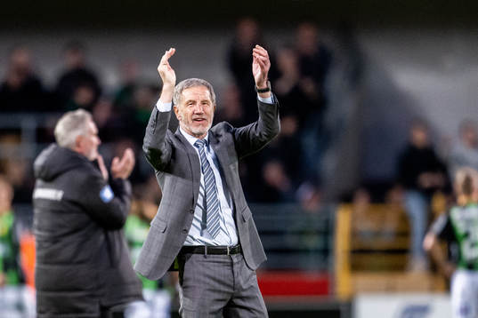 Helsingborgs tränare Stuart Baxter jublar