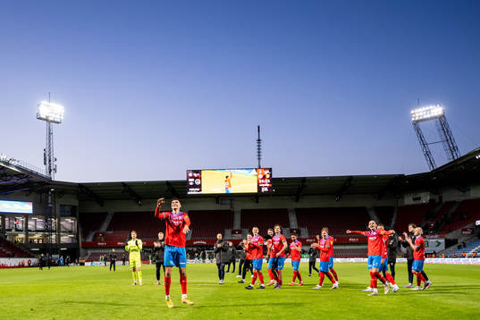 Helsingborgs Amin Al-Hamawi och Amar Muhsin jublar