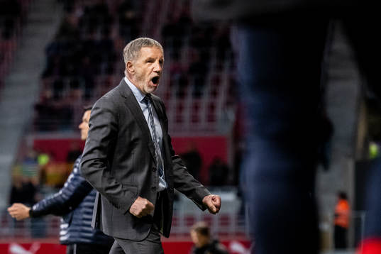 Helsingborgs tränare Stuart Baxter jublar
