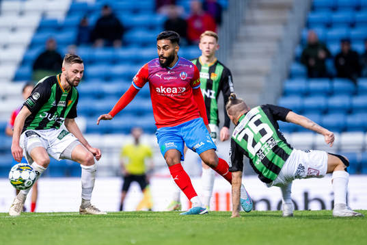 Helsingborgs Amin Al-Hamawi och GAISs Axel Norén