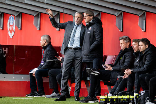 Helsingborgs tränare Stuart Baxter och assisterande