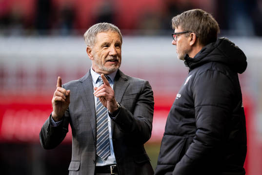 Helsingborgs tränare Stuart Baxter och assisterande