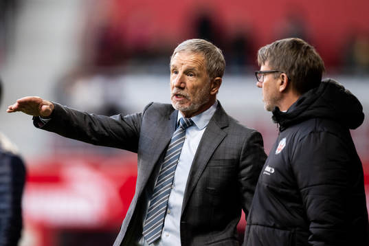 Helsingborgs tränare Stuart Baxter och assisterande