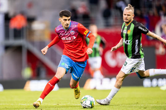 Helsingborgs Amar Muhsin och GAISs Jonas Lindberg