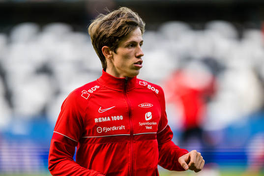 Niklas Jensen Wassberg of Brann warms up