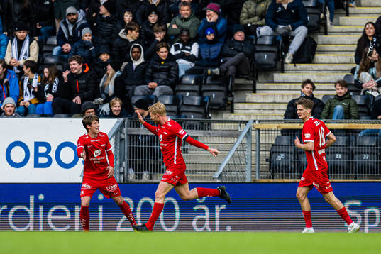 Sivert Heltne Nilsen of Brann celebrates