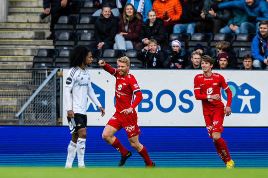 Sivert Heltne Nilsen of Brann celebrates