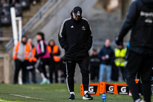 Kjetil Rekdal, head coach of Rosenborg, looks dejected