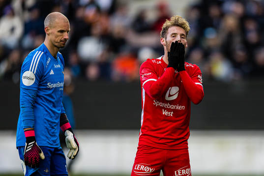 Ole Didrik Blomberg of Brann reacts