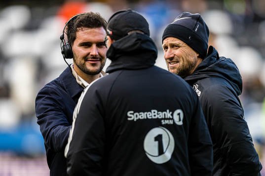 Arilas Ould-Saada of TV 2, Kjetil Rekdal, head coach of
