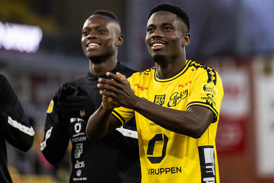 Elfsborgs Michael Baidoo jublar