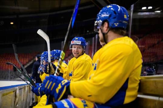 Alexander Nylander of Sweden at a practice session