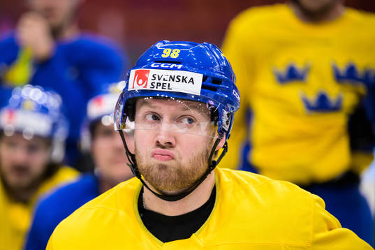 Alexander Nylander of Sweden at a practice session