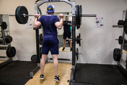 Anton Lindholm of Sweden at a practice session