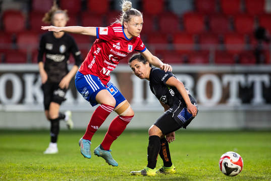 Vittsjös Kajsa Lind och Växjö DFFs Rosa Herreros Ossorio
