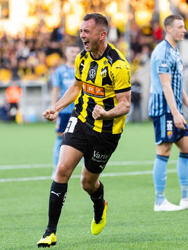 Häckens Even Hovland jublar