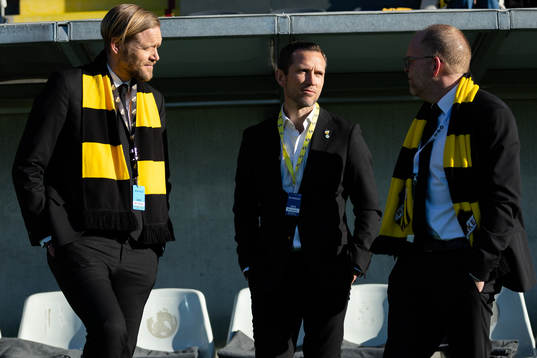 Häckens klubbchef Marcus Jodin, sportchef Martin Ericsson
